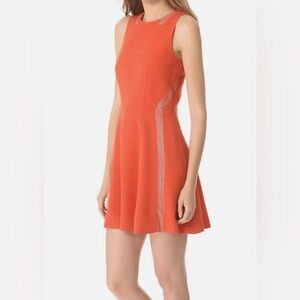 Rag & Bone Saffron Renard Fit & Flare Mini Dress in Orange Size 4